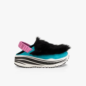 Ugg Fluffy Runner Women Sneakers Black/Blue (3904UJOCE)